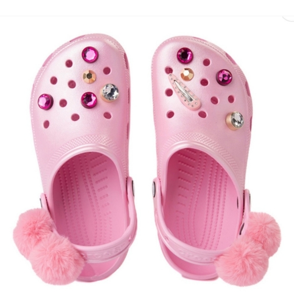 Crocs Classic Glitzy Clog - Flamingo in 2023 Crocs classic. Size 6 Women's. - Picture 5 of 7